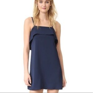 Alice Olivia Navy ruffle dress, size M